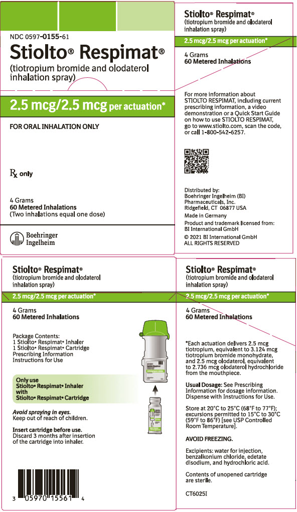 DailyMed STIOLTO RESPIMAT tiotropium bromide and olodaterol spray
