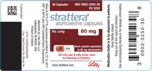 PACKAGE LABEL - STRATTERA 80 mg bottle of 30
