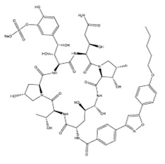 Micafungin sodium structural formula