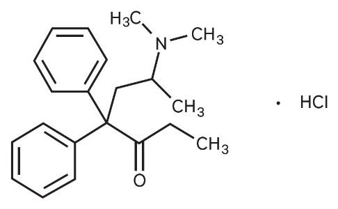 methadone hydrochloride structural formula image