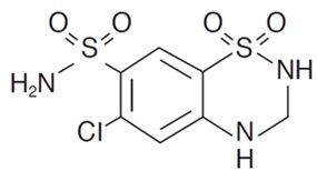 structure-hydrochlorothiazide