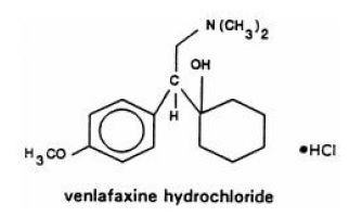 Structural formula for venlafaxine hydrochloride