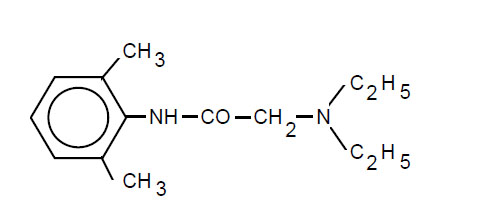 Lidocaine chemical structure