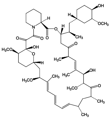 The structural formula of sirolimus