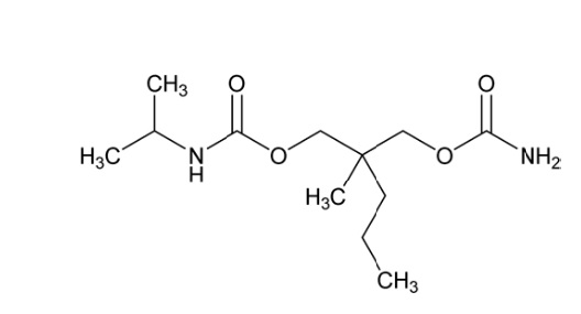 This in an image of the structural formula of CARISOPRODOL.
