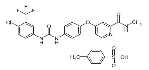  structural formula of Sorafenib tosylate