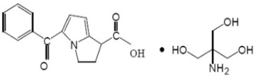 ketorolac tromethamine structural formula