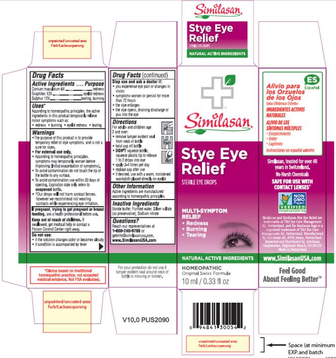 Similasan
Stye Eye Relief
STERILE EYE DROPS
10 ml / 0.33 fl oz
