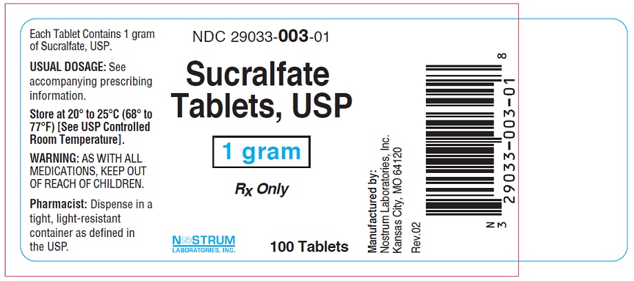 Sucralfate Tablets, USP 1 gram- 100 Count