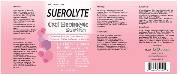 SUEROLYTE Oral Electrolyte Solution Bubbe Gum Flavor