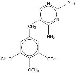 This is an image of the structural formula of Trimethoprim