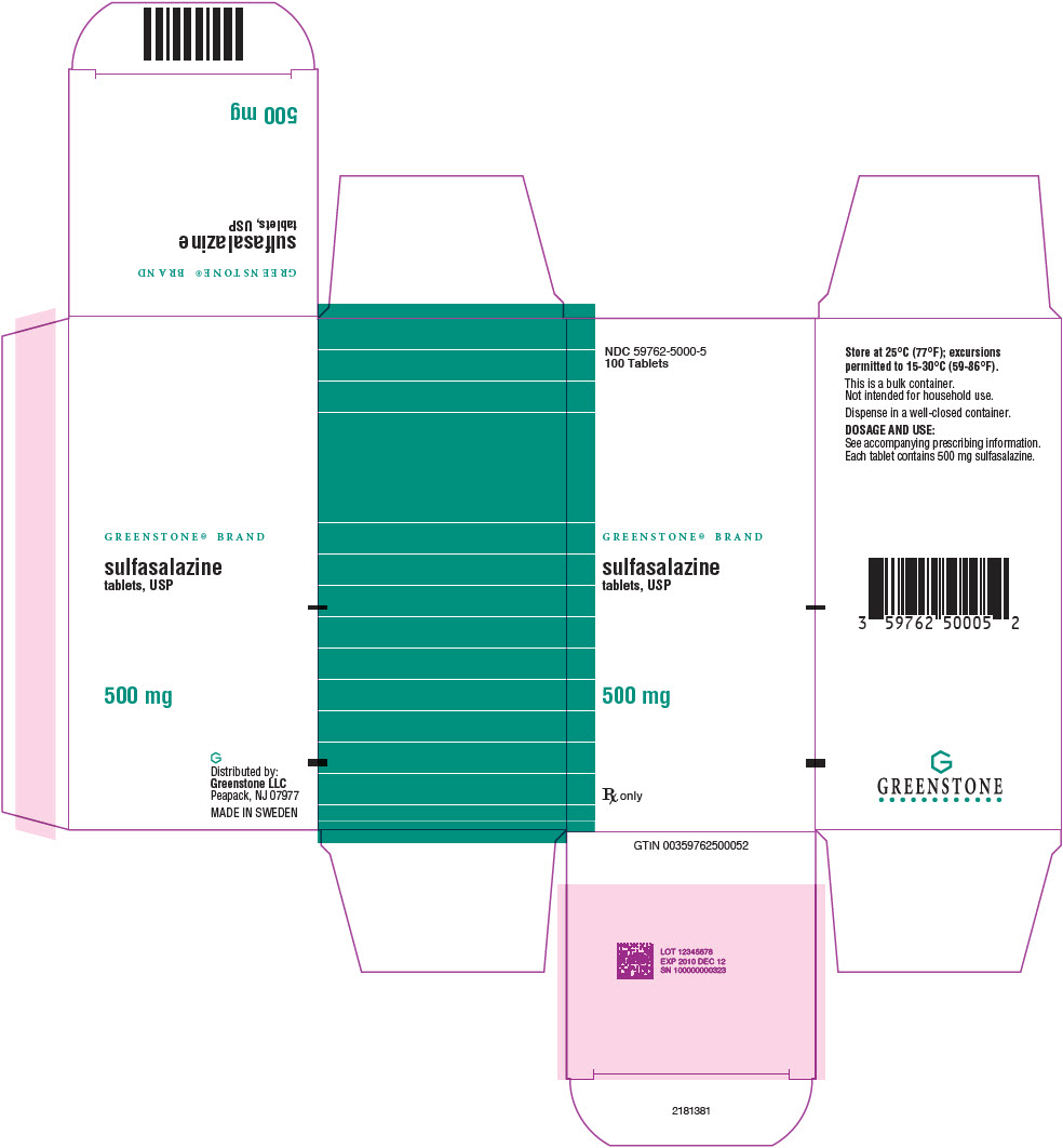 PRINCIPAL DISPLAY PANEL - 500 mg Tablet Bottle Carton - 59762-5000-5