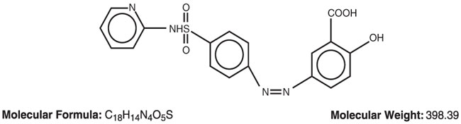 This is an image of the structural formula for sulfasalazine.