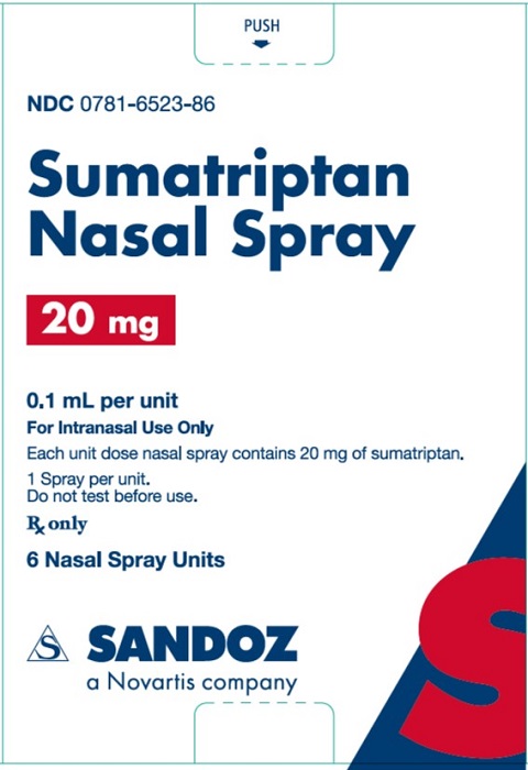 Sumatriptan Nasal Spray 20 mg carton