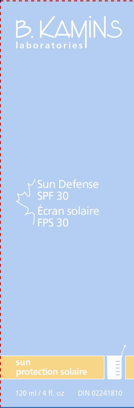 Sun Defense SPF front panel image