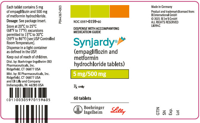 PRINCIPAL DISPLAY PANEL - 5 mg/500 mg Tablet Bottle Label