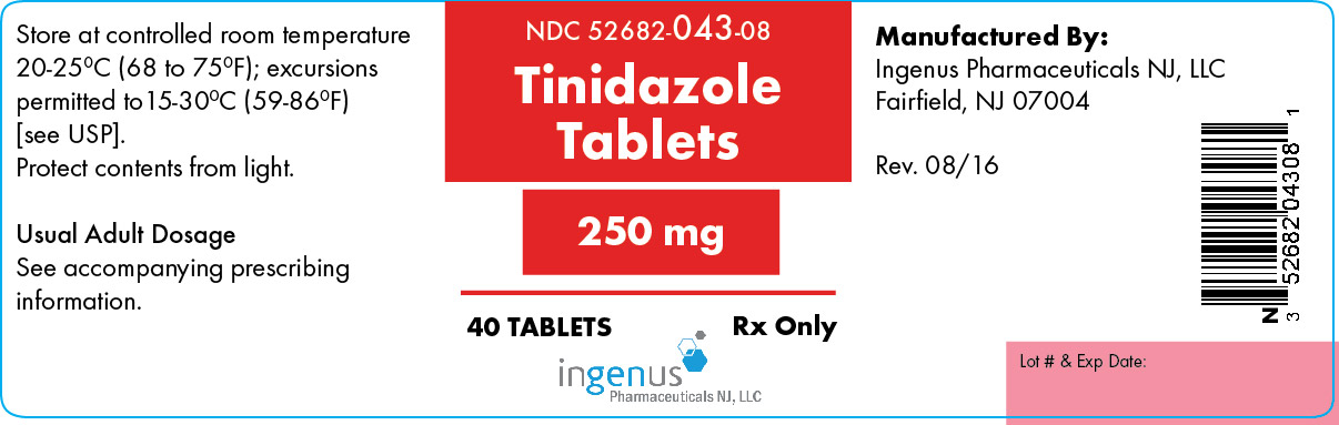 Tinidazole Tablets 250 mg - 40ct
