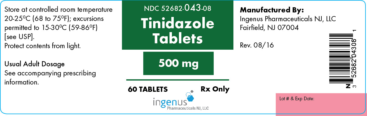 Tinidazole Tablets 500 mg - 60ct
