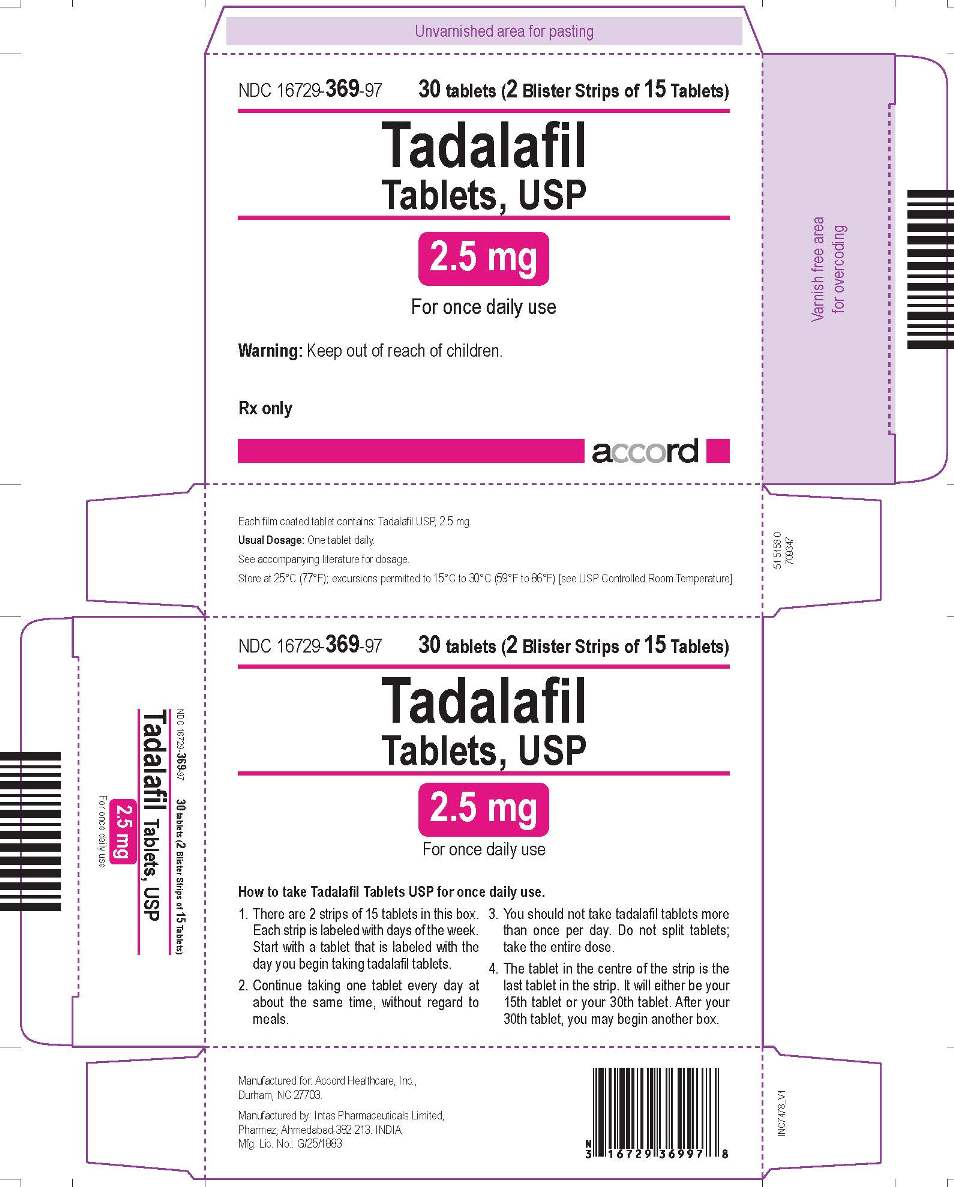 Tadalafil Tablets, USP 2.5 mg - Carton