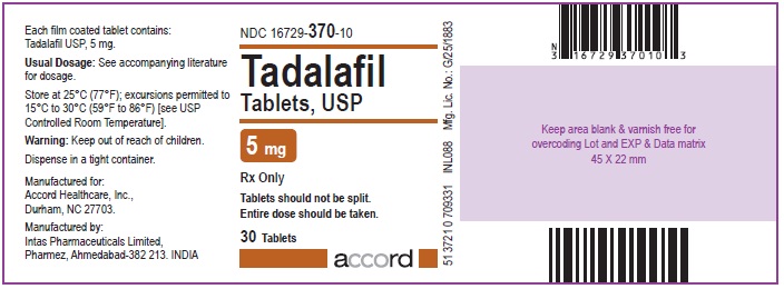 Tadalafil Tablets, USP 5 mg - Label