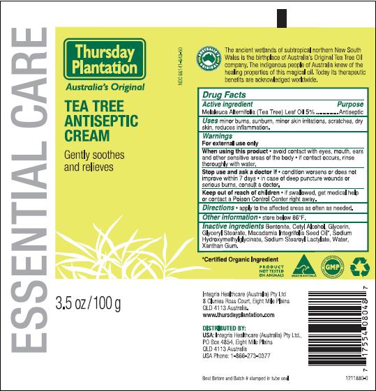 Tea Tree Antiseptic Cream Label