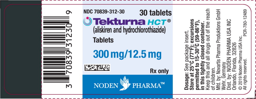 Principal Display Panel - Tekturna HCT 300/12.5 mg Label
