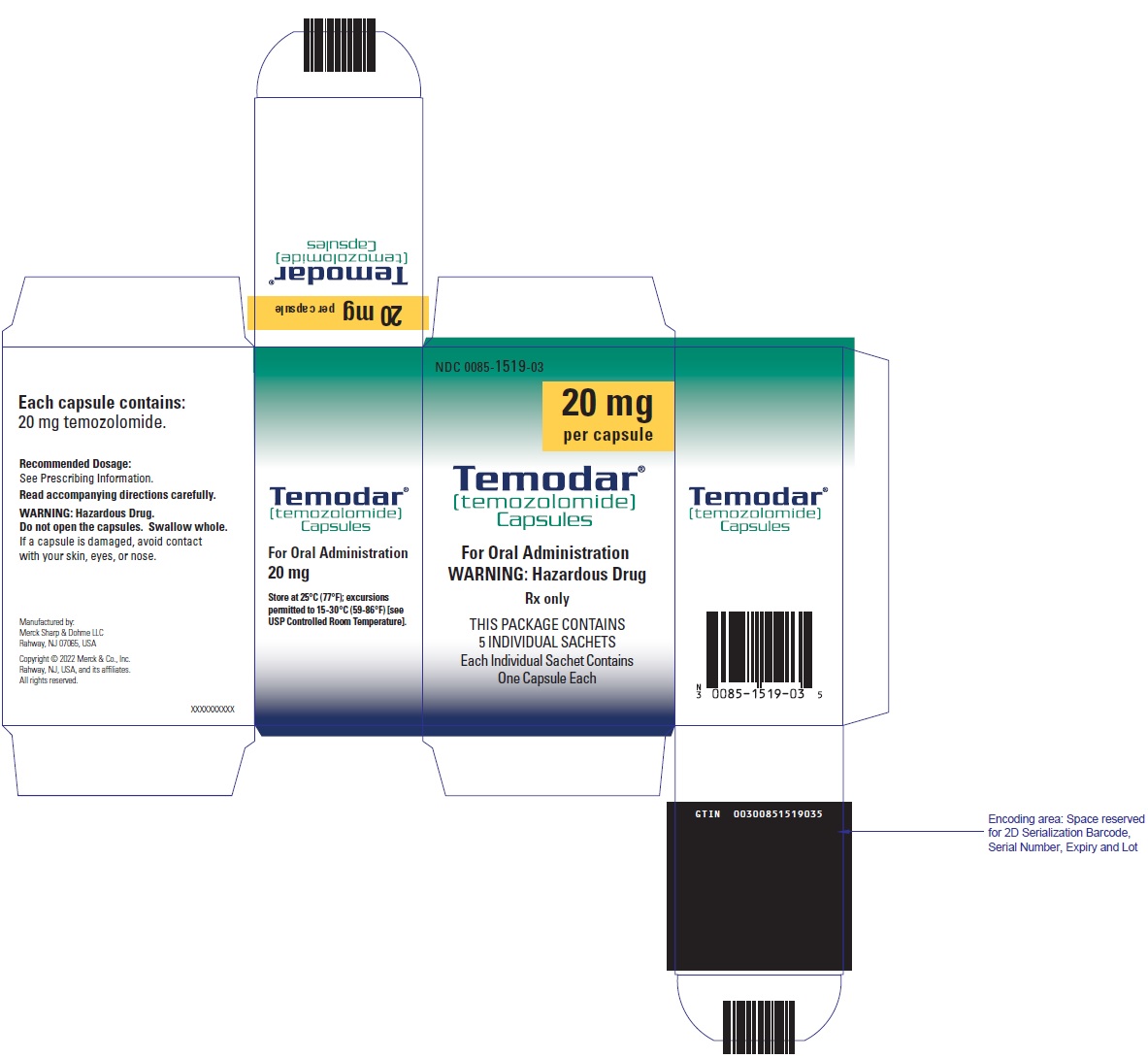 PRINCIPAL DISPLAY PANEL - 20 mg Capsule Sachet Carton