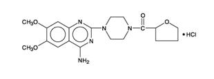 Terazosin hydrochloride structural formula