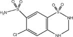 化学结构的氢氯噻嗪