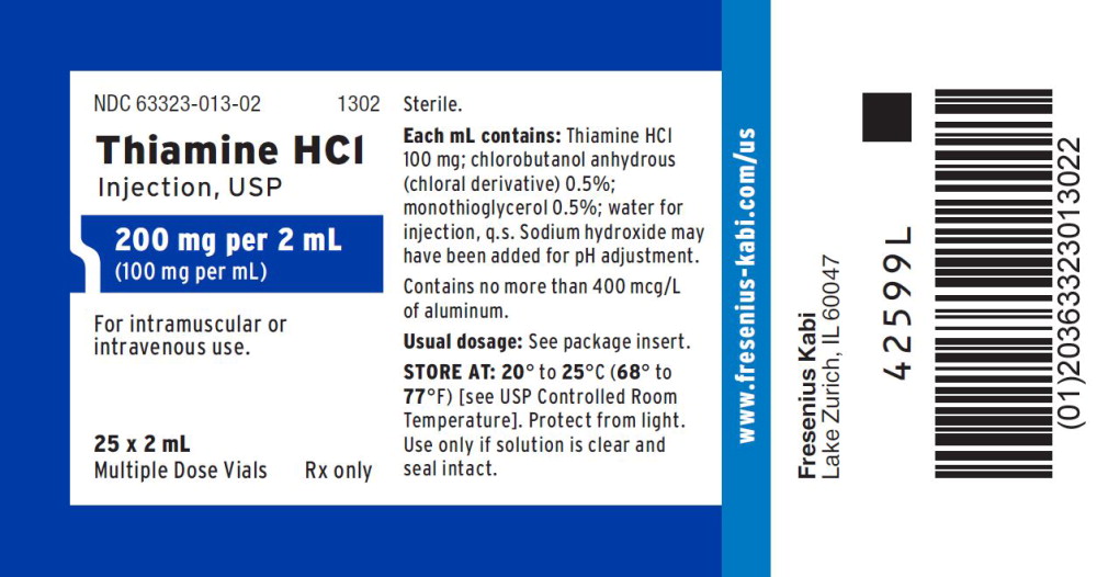 PACKAGE LABEL - PRINCIPAL DISPLAY - Thiamine 2 mL Multiple Dose Vial Tray Label
