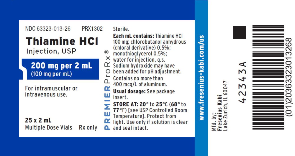 PACKAGE LABEL – PRINCIPAL DISPLAY PANEL – Thiamine 2 mL Multiple Dose Vial Tray Label
