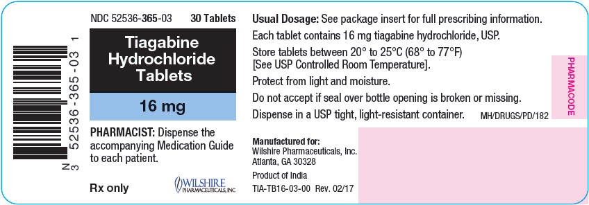 Principal Display Panel - 16 mg Tablet Bottle Label