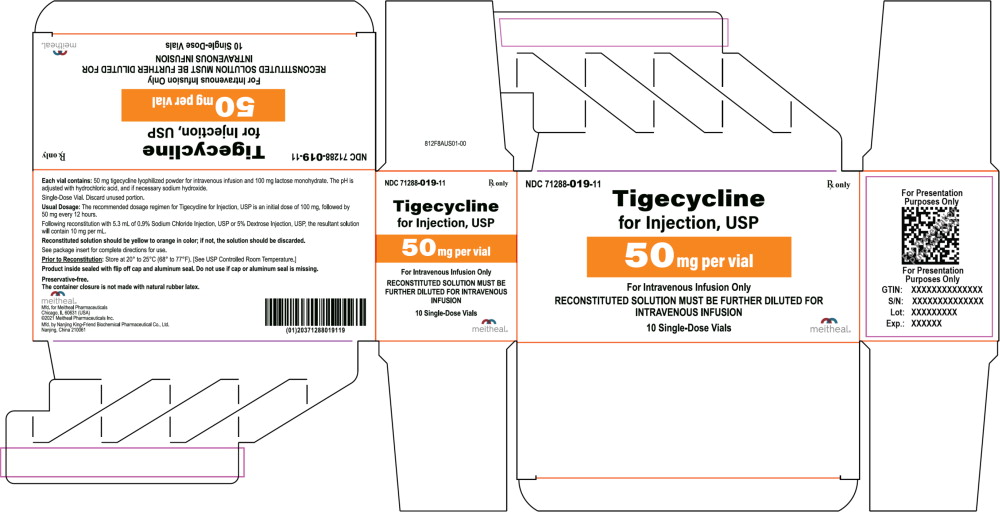 Principal Display Panel – Tigecycline for Injection, USP 50 mg Carton
