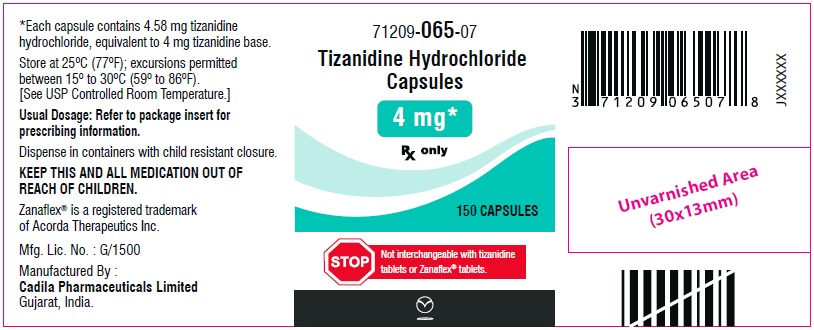 tizanidine-spl-container-label-4mg-150cap