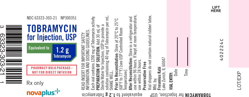 PACKAGE LABEL - PRINCIPAL DISPLAY - Tobramycin 1.2 g Vial Label
