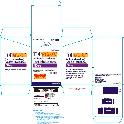Toprol XL 50 mg HUD Carton