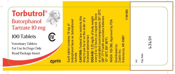 Bottle label 10 mg Torbutrol Tablets