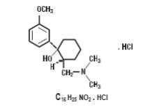 Figure 1 The structural formula of tramadol hydrochloride 
