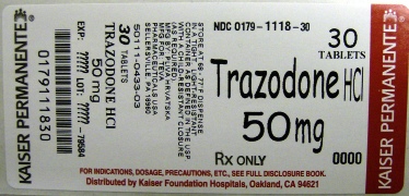 Trazodone Hydrochloride Tablets USP 50 mg 30s Label