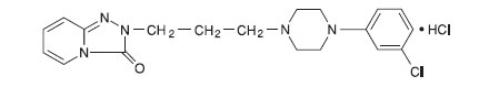 This is the structural formula for Trazodone Hydrochloride.