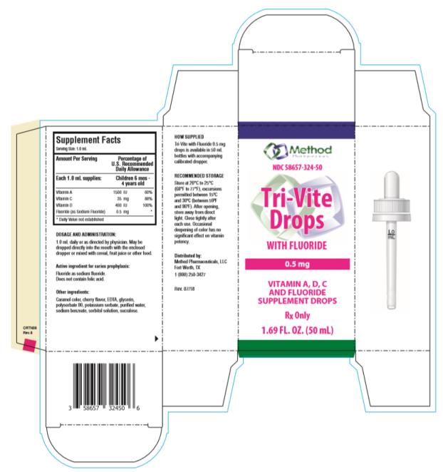 NDC 58657-324-50
Tri-Vite
Drops
WITH FLUROIDE 
0.5 mg
1.69 FL. OZ. (50 mL)
