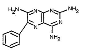 Triamterene is 2, 4, 7-triamino-6-phenylpteridine and its structural formula is: 