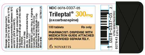 PRINCIPAL DISPLAY PANEL
									NDC 0078-0337-05
									Trileptal® 300 mg (oxcarbazepine)
									100 tablets
									Rx only	
									PHARMACIST: DISPENSE WITH MEDICATION GUIDE ATTACHED OR PROVIDED SEPARATELY.
									NOVARTIS
							