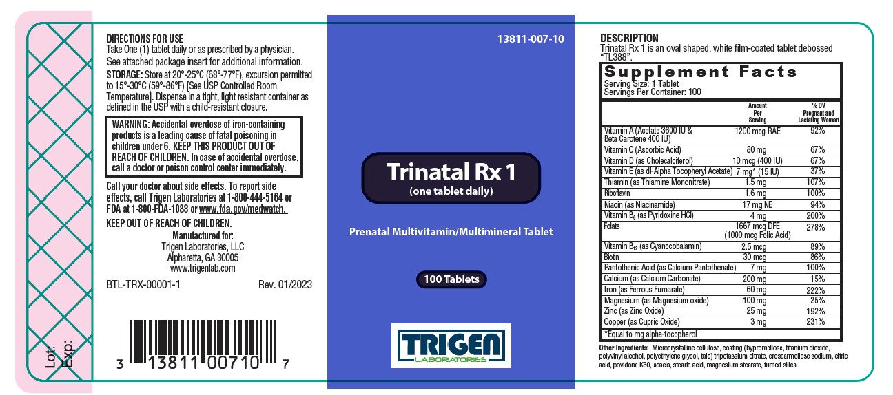 Trinatal Rx 1 Bottle Label BTL-TRX-00001-1 Rev. 01/2023