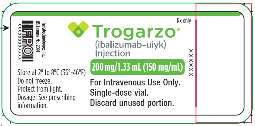 Principal Display Panel - Trogarzo Vial Label
