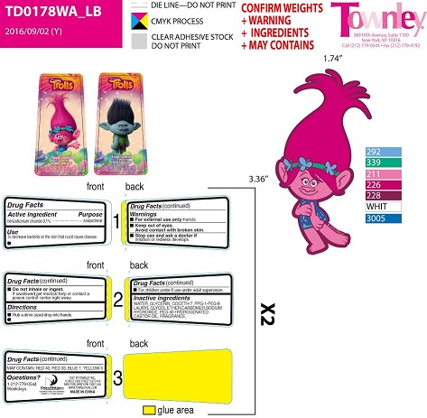 Trolls 2 Pack Hand Sanitizer Td0178wa | Benzalkonium Chloride Gel Breastfeeding
