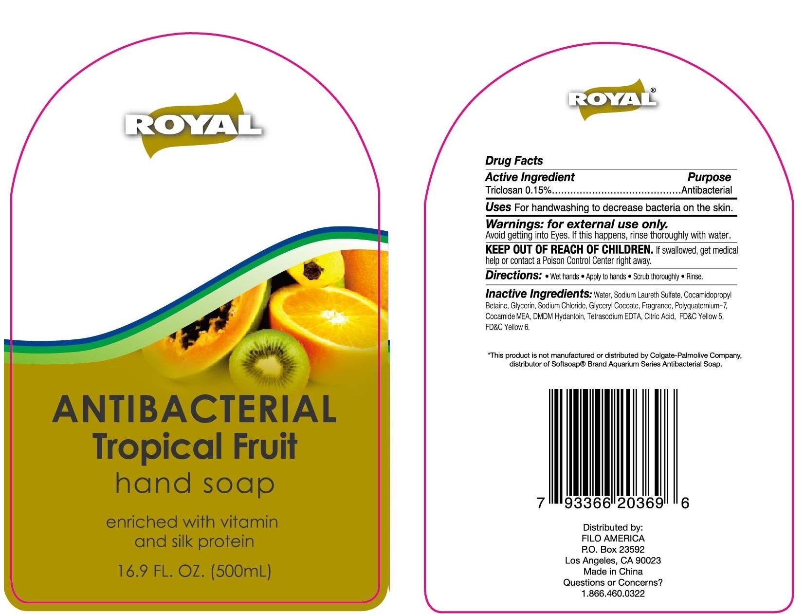 Royal Antibacterial Tropical Fruit Hand Cleanse | Triclosan Gel Breastfeeding