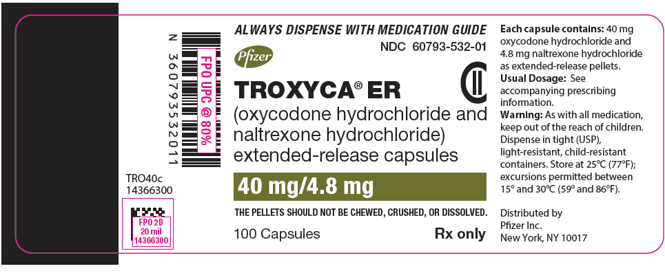 PRINCIPAL DISPLAY PANEL - 40 mg/4.8 mg Capsule Bottle Label