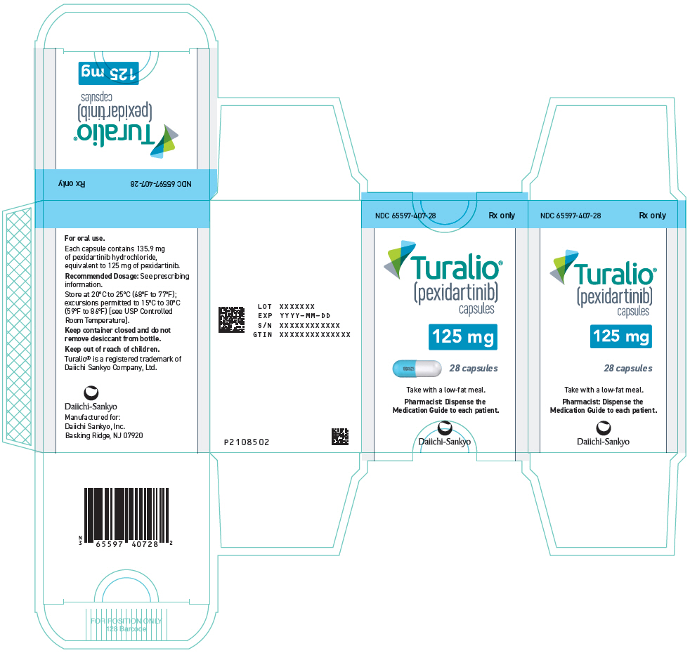 PRINCIPAL DISPLAY PANEL - 125 mg Capsule Bottle Carton - 65597-407-28