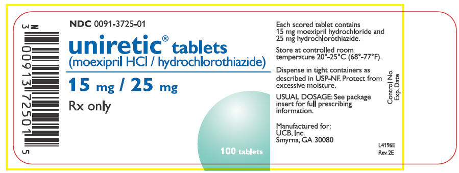 PRINCIPAL DISPLAY PANEL - 15 mg/25 mg Bottle Label
